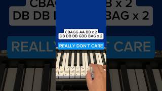 Really Don’t Care  Demi Lovato ft Cher Lloyd Easy Piano Tutorial [upl. by Bourke]