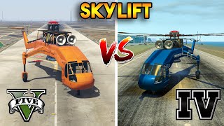 GTA 5 VS GTA 4  SKYLIFT HELICOPTER COPARISON WHICH IS THE BEST GAME [upl. by Acimaj153]