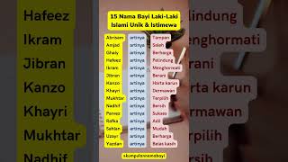 15 Nama Bayi Lakilaki Islami Unik amp Istimewa shorts [upl. by Carr]