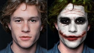 Heath Ledger to Joker Transformation with Photoshop [upl. by Areehs360]