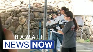 Oahu air riflery team shoots for national championship after breaking school record [upl. by Yate]