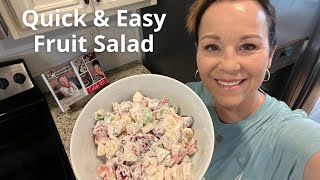 Quick amp Easy Fruit Salad  Yogurt salad with frozen fruit [upl. by Tennos]