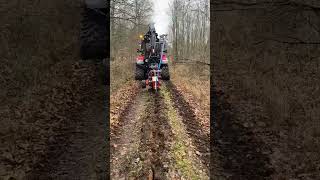 Kabelpflug entlang im Waldweg [upl. by Atenahs]