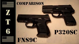 FNS9 Compact vs SIG P320 Subcompact FNS9C vs P320SC 9MM [upl. by Duleba]