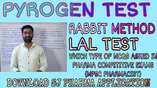 PYROGEN TEST RABBIT METHOD amp LAL TEST [upl. by Weathers84]