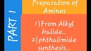 Preparation of Amine from alkyl halide  phthalimide synthesis PART 1 [upl. by Accem]