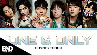 BOYNEXTDOOR ONE amp ONLY COLOR CODED LYRICS HANROMENG [upl. by Ramel]