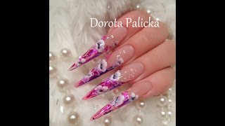 One Stroke quotPurple Saxifragequot by Dorota Palicka  Expert educator for Nail Perfect [upl. by Yecam468]