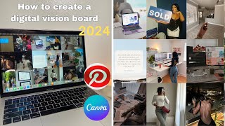 How to make a simple Digital Vision Board for 2024 [upl. by Ahsiena]