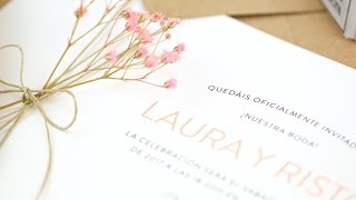 LAS INVITACIONES DE NUESTRA BODA TOELRRATO [upl. by Neehsar]