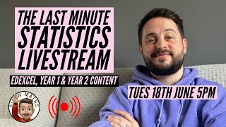 The Last Minute Statistics Livestream Bicen Maths Tues 18th June 5pm545pm [upl. by Georgie]