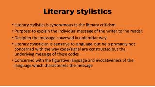 Literary stylistics  Explained in Urdu [upl. by Melville384]