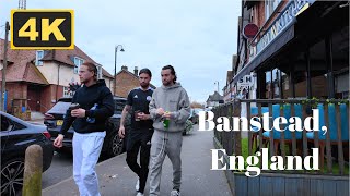 Banstead Surrey England  4K Walk [upl. by Ydennek]