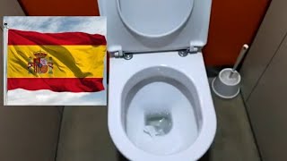 🇪🇦 SPAIN TOILET 5 🇪🇦 quotDURAVIT Bowl and GROHE Flushometer Buttonquot [upl. by Vipul]