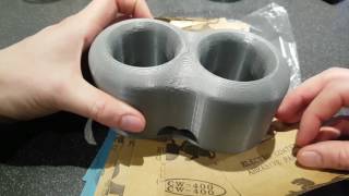 Smoothing PLA 3D prints with Sandpaper [upl. by Lucienne]