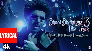 Bhool Bhulaiyaa 3  Title Track Lyrical Kartik APitbullDiljit NeerajTanishkPritam Bhushan K [upl. by Llerot]