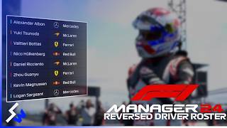 F1 Manager 24  Reversed Driver Roster [upl. by Swiercz]