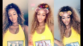 HOW I BLEACHED MY CURLY HAIR DARK BROWN TO HONEY BLONDE [upl. by Eecrad]