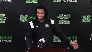 Marshall Football Player Press Conferences Post Coastal Carolina [upl. by Saber]