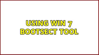 Using Win 7 bootsect tool [upl. by Kendrick]