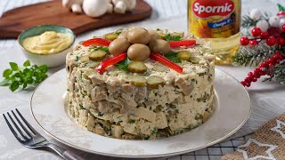 Salata spornica cu pui si ciuperci perfecta pentru sarbatori  JamilaCuisine [upl. by Dugaid434]