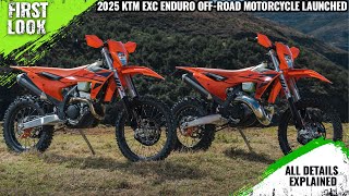 2025 KTM EXCF And KTM EXCW Enduro Offroad Motorcycles Launched  First Look [upl. by Delfeena198]