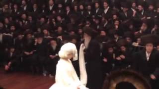 Machnovka Rebbe Dancing Mitzvah Tantz  Cheshvan 5776 [upl. by Yuht528]