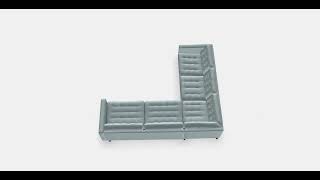 LANDSKRONA Corner sofa 5seat 2  WebAR  Ecommerce [upl. by Larkins]