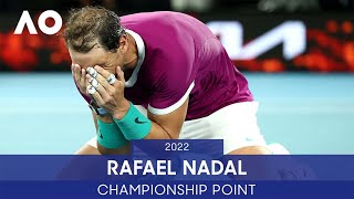 RecordBreaker Rafael Nadal Championship Point  Australian Open 2022 [upl. by Reklaw]