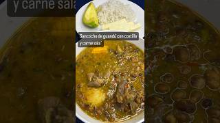 Sancocho de guandú con carne sala’ y costilla 🙌🏽😍 receta recien recetas quehace cocina [upl. by Layod]