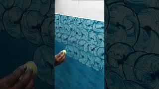 colours royale Play painting wall designs stencil bloom design wall painting wallpaper [upl. by Retsub197]