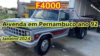 A VENDA FORD F4000 92 EM PERNAMBUCO VEJA AQUI  JANEIRO 2023 [upl. by Clementis]