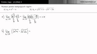 Granica ciągu  przykłady 6 [upl. by Osmo540]