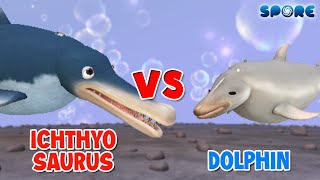 Ichthyosaurus vs Dolphin  Dino vs Animal S4E8  SPORE [upl. by Skipton]