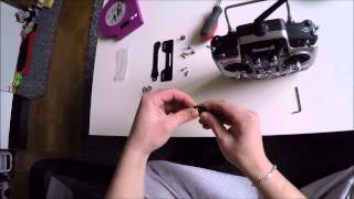 Olink FPV Monitor 8 zoll Unboxing Halterung Graupner Mx12 [upl. by Aillij]