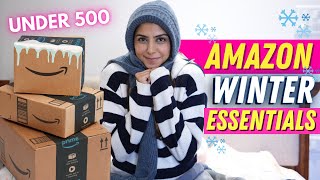 Under 500 Winter Essentials  Amazon Haul  Ishita Khanna [upl. by Ahsar629]