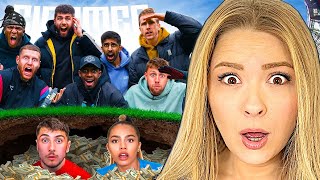 Americans React To SIDEMEN VS 40 YOUTUBERS ULTIMATE HIDE amp SEEK [upl. by Aikemehs]