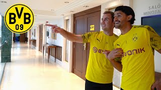 Hotel tour with Mario Götze amp Mo Dahoud  BVB in Marbella [upl. by Novelia734]