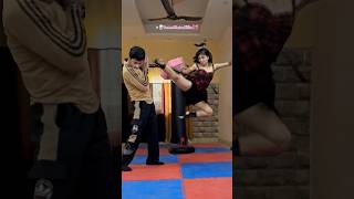 Learn flying side kick 🎀 tutorial kicks memes mma defence bff taekwondo mma [upl. by Binetta]