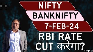 Nifty Prediction and Bank Nifty Analysis for Wednesday  7 February 24  Bank NIFTY Tomorrow [upl. by Akimak]