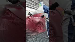 Paint Toyota quarter panel and rear doorclearcoat paintspraying pintados shortvideos [upl. by Sihtnyc]