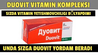 DUOVIT VITAMIN KOMPLEKSI HAQIDA MALUMOT ДУОВИТ ХАҚИДА МАЬЛУМОТ ДУОВИТ DUOVIT MED UNIVERSAL [upl. by Notnyw243]