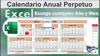 Calendario Anual Perpetuo en Excel [upl. by Pacificas]