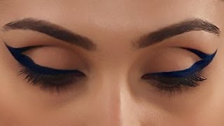 Cobalt Blue Cat Eye Makeup  Expert Makeup Tutorial  Glamrs [upl. by Deragon312]