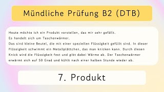 B2 Beruflich Mündliche Prüfung Teil 1  7 Produkt beschreiben [upl. by Atinreb]