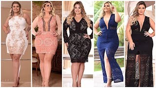 VESTIDOS DE FIESTAS PARA GORDITAS 2019  VESTIDOS DE NOCHE  MODA PLUS SIZE [upl. by Name]