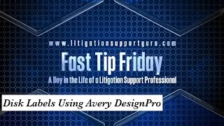 Fast Tip Friday  Disk Labels Using Avery DesignPro [upl. by Ignatz357]