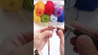 Seven color crochet handmade yarn 👍🧶🤟💯 [upl. by Aliakim]