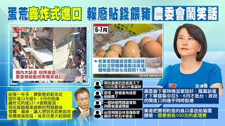 【每日必看】雞蛋報廢拿去餵豬 王鴻薇揭quot貼錢送蛋quot內幕｜雞蛋從缺貨到過剩 陳吉仲挨轟史上最爛農委會主委 20230704 中天新聞CtiNews [upl. by Bonina]