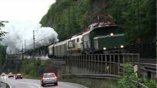 7 Dampfloks auf der Geislinger Steige im Lokzug GöppingenNördlingen [upl. by Wira280]